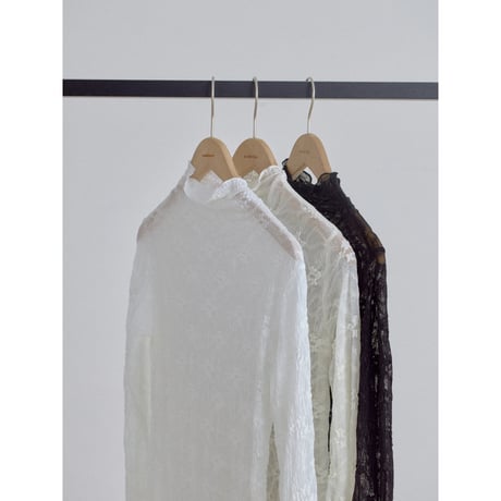 《予約販売》jacquard lacy sheer tops/3colors_nt2700