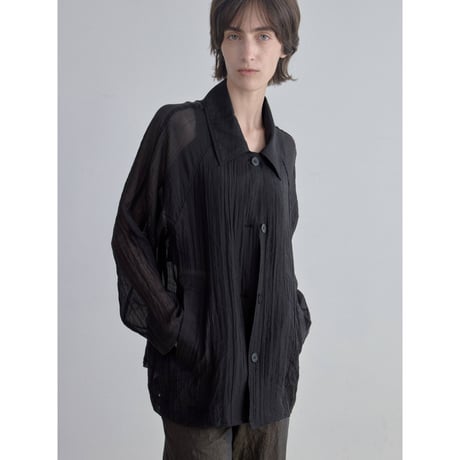 《予約販売》raglan sleeve sheer shirt jacket/2colors_no0538