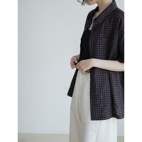 《予約販売》check half shirt_nb0410