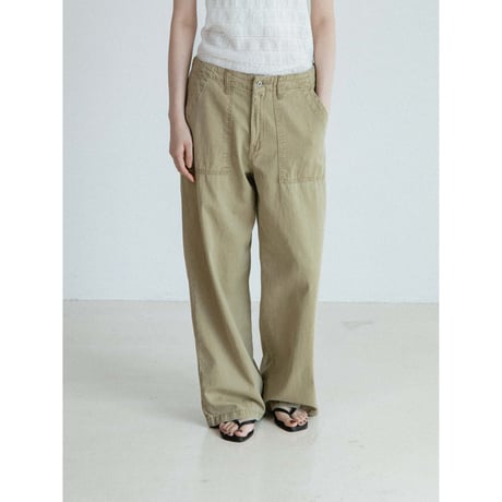 《予約販売》waist accent cotton wide pants/3colors_np1289