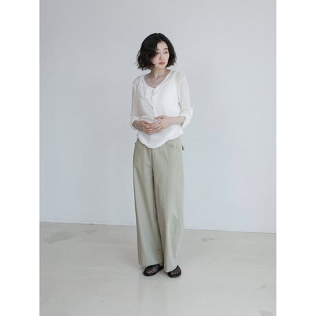 《予約販売》henley neck 2way tops/2colors_nt2663