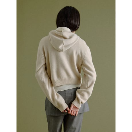 【NOKCHA original】wool blend zipup hoodie/ivory,gray_nt2666