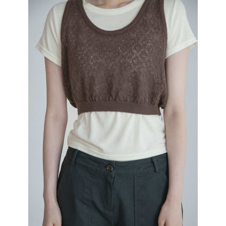 《予約販売》jacquard minimal knit vest/2colors_nt2658