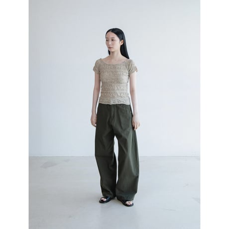 《予約販売》jacquard accent stretch tops/2colors_nt2649