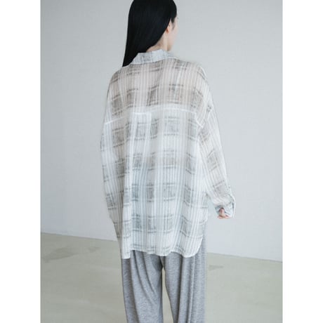 《予約販売》check sheer over shirt/2colors_nb0419