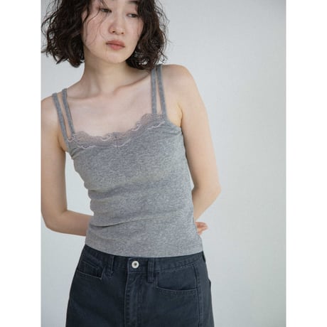 《予約販売》double shoulder lace camisole/2colors_nt2683