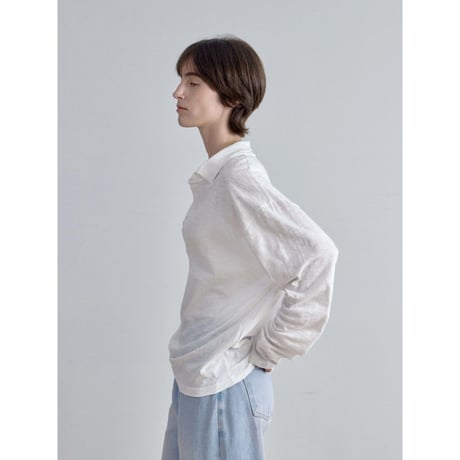 《予約販売》henley neck sheer tops/2colors_nt2612