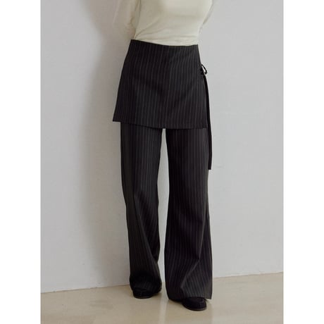 《予約販売》docking stripe wide pants/2colors_np1341