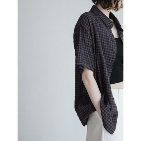 《予約販売》check half shirt_nb0410