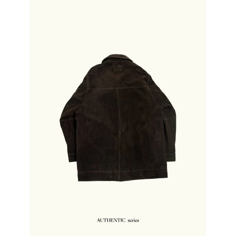 - AUTHENTIC series - real suède rich jacket/brown_an0063