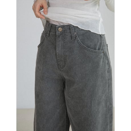 《予約販売》light gray oval jeans_nj0203