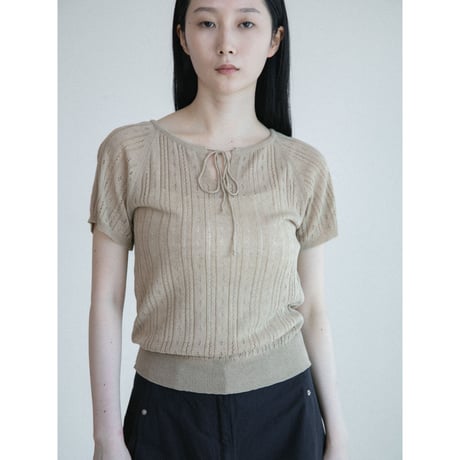 《予約販売》accent linen summer knit tops/2colors_nt2648