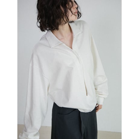 《予約販売》open collar tops/2colors_nt2682