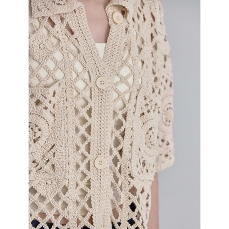 《予約販売》crochet mannish shirt_nb0398