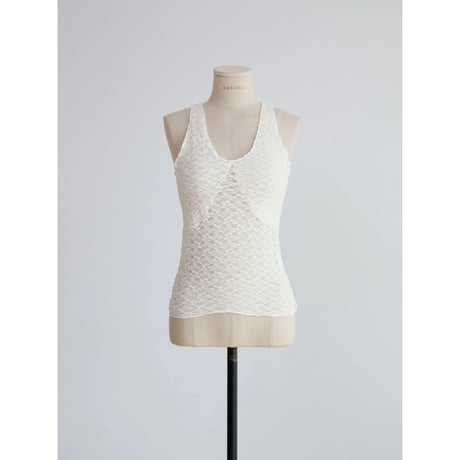 《予約販売》jacquard lacy sleeveless/2colors_nt2669