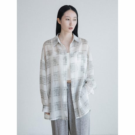 《予約販売》check sheer over shirt/2colors_nb0419