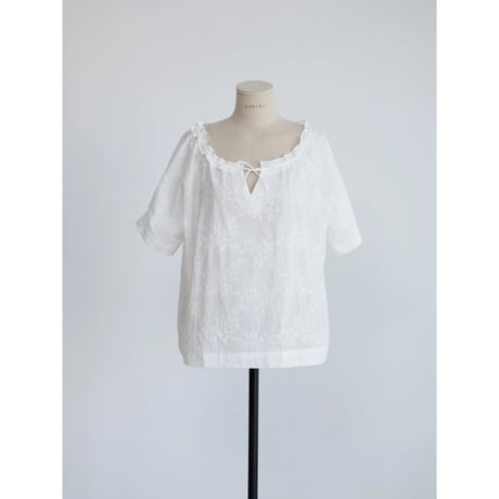 《予約販売》lacy neck accent blouse_nb0422