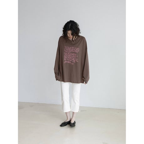 《予約販売》lettering accent loose tops/2colors_nt2678