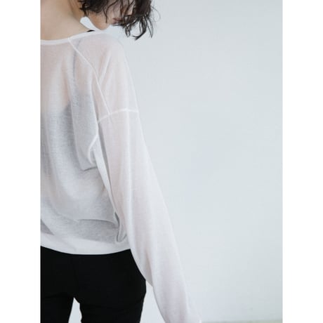 《予約販売》u neck sheer tops/3colors_nt2622