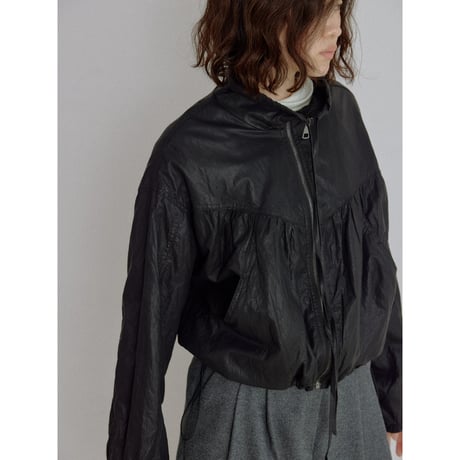 《予約販売》leather like gather blouson/2colors_no0543