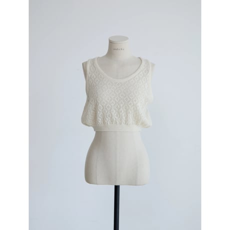 《予約販売》jacquard minimal knit vest/2colors_nt2658