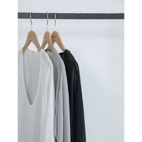 《予約販売》u neck sheer tops/3colors_nt2622