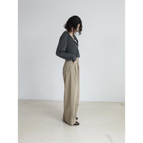 《予約販売》two tuck cotton wide pants/2colors_np1293