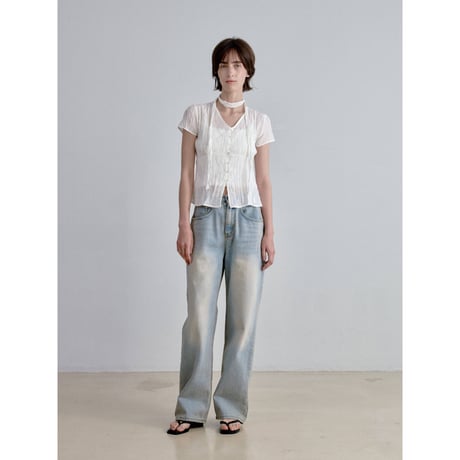 《予約販売》vintage like wide jeans/2colors_nj0193
