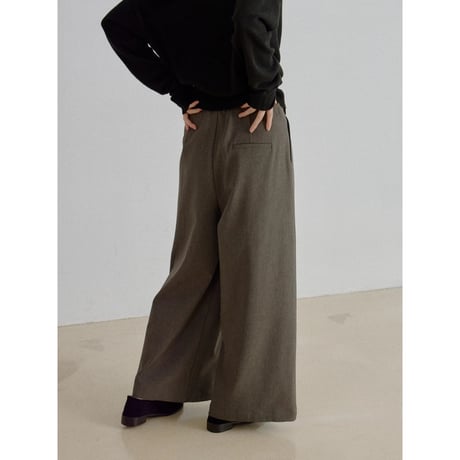《予約販売》tuck accent rich wide pants/2colors_np1340