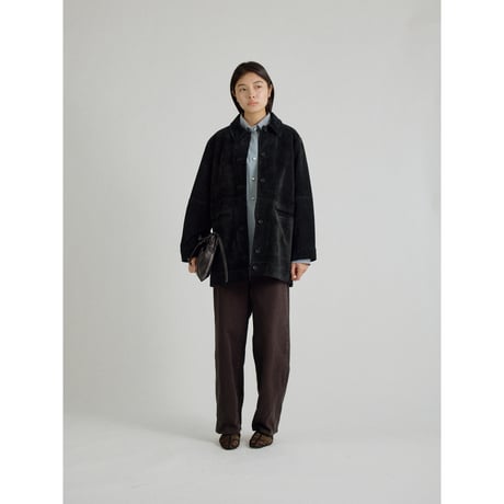 - AUTHENTIC series - real suède rich jacket/black_an0015