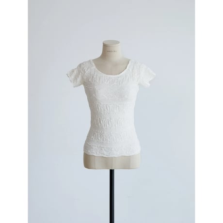 《予約販売》jacquard accent stretch tops/2colors_nt2649