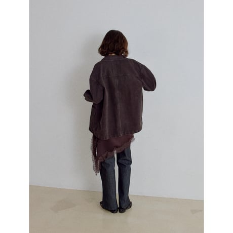 《予約販売》ashed denim jacket/2colors_no0542