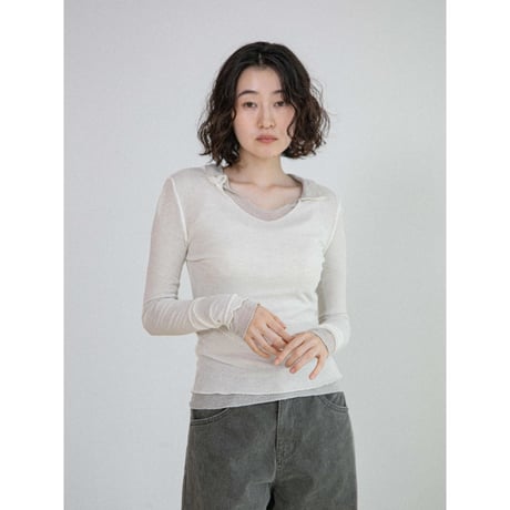 《予約販売》lib sheer skipper tops/2colors_nt2685
