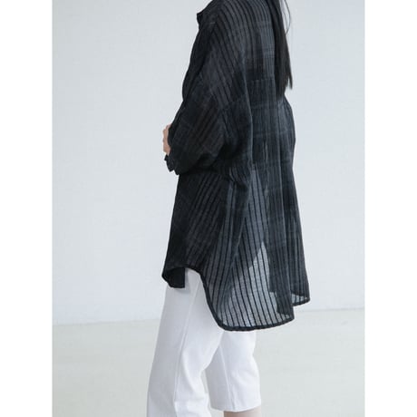 《予約販売》check sheer over shirt/2colors_nb0419