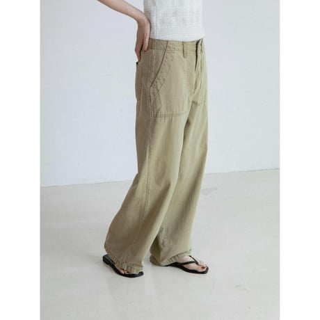 《予約販売》waist accent cotton wide pants/3colors_np1289