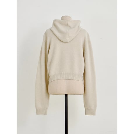 【NOKCHA original】wool blend zipup hoodie/ivory,gray_nt2666
