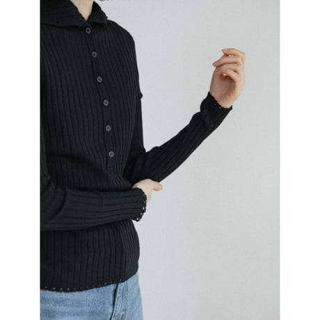 《予約販売》damage sheer knit cardigan/2colors_nt2695