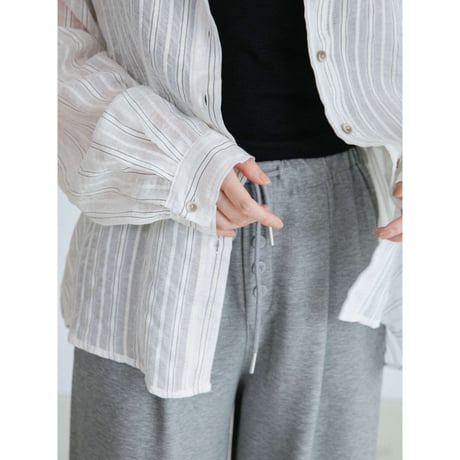 《予約販売》handsome stripe sheer shirt_nb0403