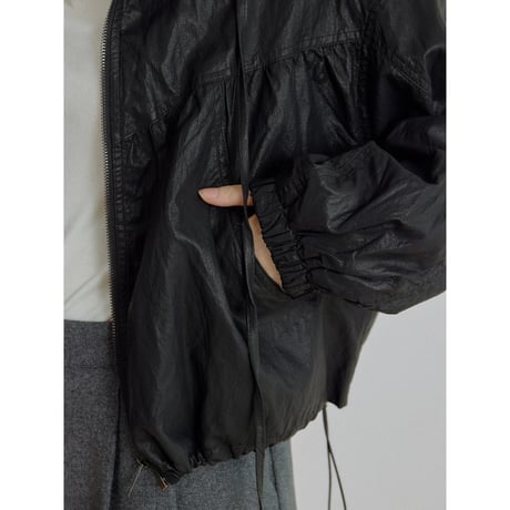 《予約販売》leather like gather blouson/2colors_no0543