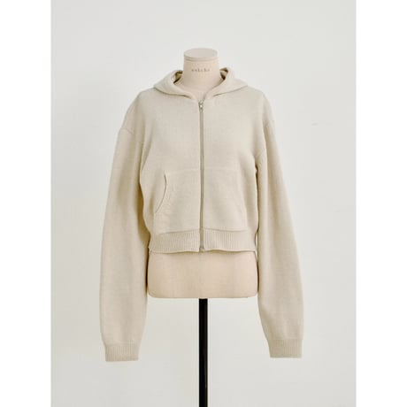 【NOKCHA original】wool blend zipup hoodie/ivory,gray_nt2666
