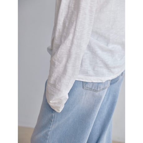 《予約販売》henley neck sheer tops/2colors_nt2612