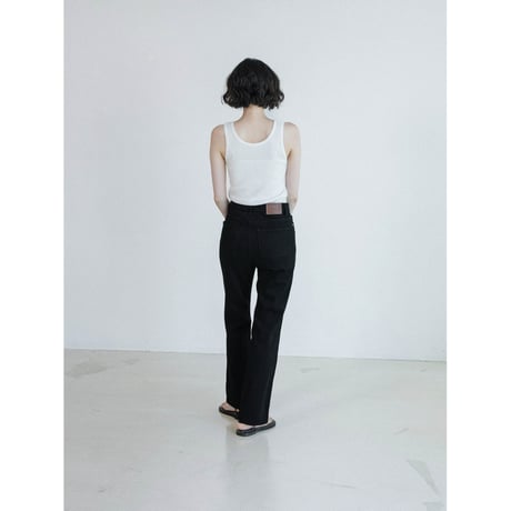 《予約販売》straight cotton black pants_np1286