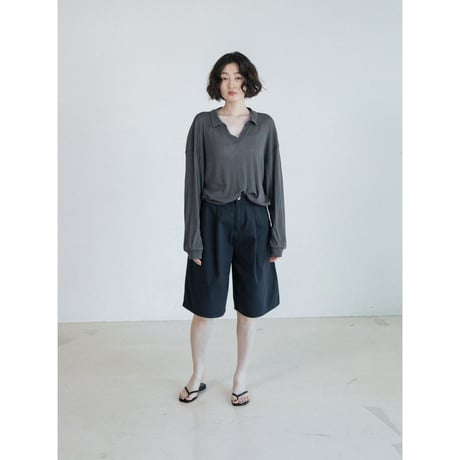 《予約販売》cotton half navy pants_np1280