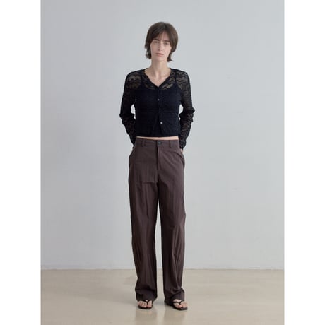 【NOKCHA original】material mannish pants/burgundy_np1272