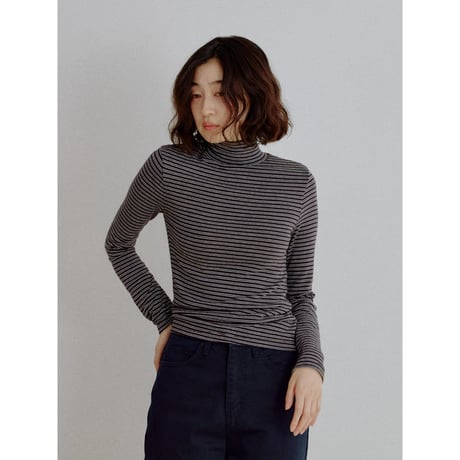 《予約販売》accent border soft tops/3colors_nt2703