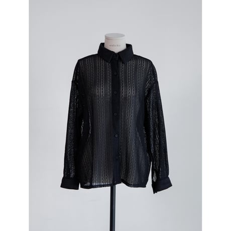 《予約販売》lacy minimal sheer shirt/2colors_nb0405