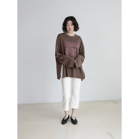 《予約販売》lettering accent loose tops/2colors_nt2678