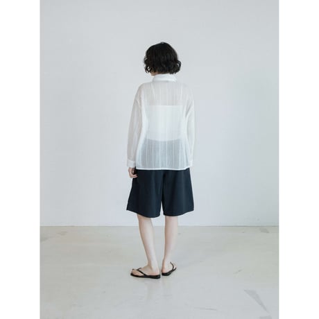 《予約販売》lacy minimal sheer shirt/2colors_nb0405