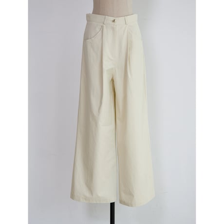 《予約販売》one tuck wide cotton pants/2colors_np1289