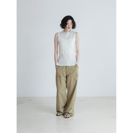 《予約販売》waist accent cotton wide pants/3colors_np1289